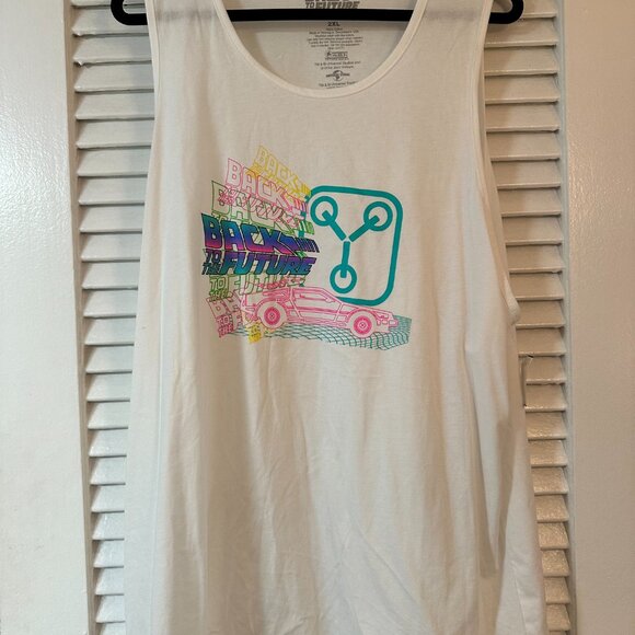 Universal Studios Back to the Future '80s Neon Tank Top 2x Unisex - Picture 2 of 5